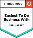 G2 Easiest to do Business With Spring 2026